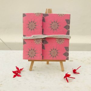 Abhyas Pink floral Fabric Book